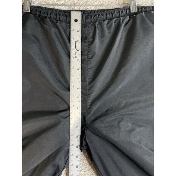 Ski Alpine Pants Men's Size Medium Black Windpants Sweatpants Insulated Pockets - Picture 7 of 7